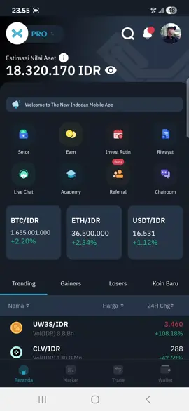 INFO pemadam kebakaran Merah semua🤣🤣🤣 #cripto #indodax 