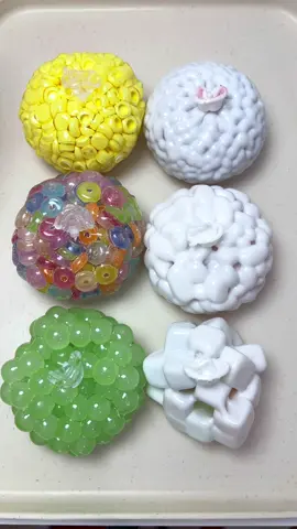 Six stressballs#asmr #immersive #obsessive #satisfy #sleep #handmadeball #stressball 