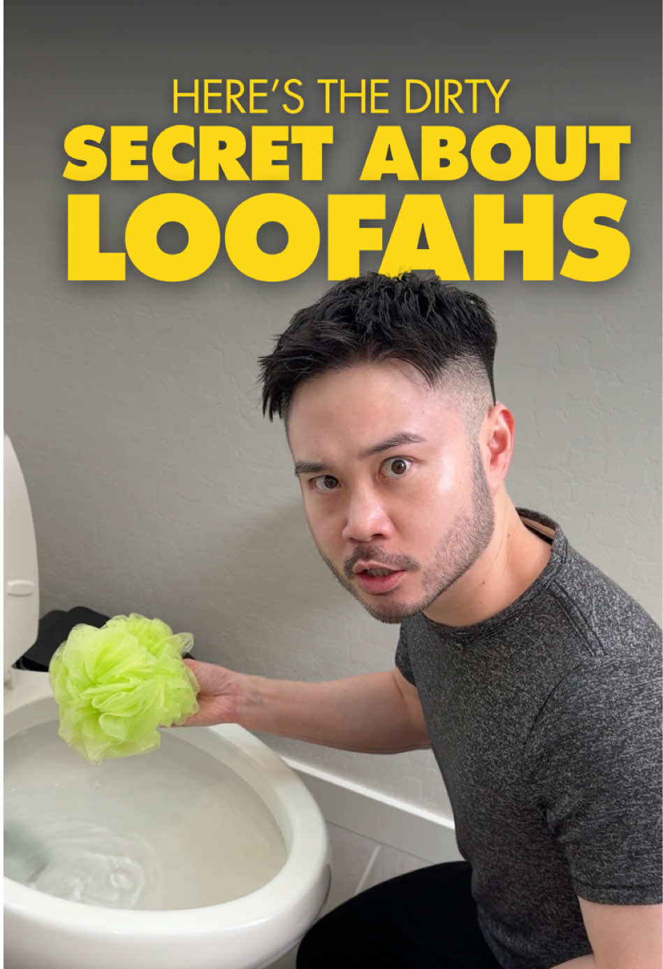 Your loofah’s dirtier than your group chat 😬 #LoofahProblems #BathTimeTruths #HygieneCheck #SudScrub