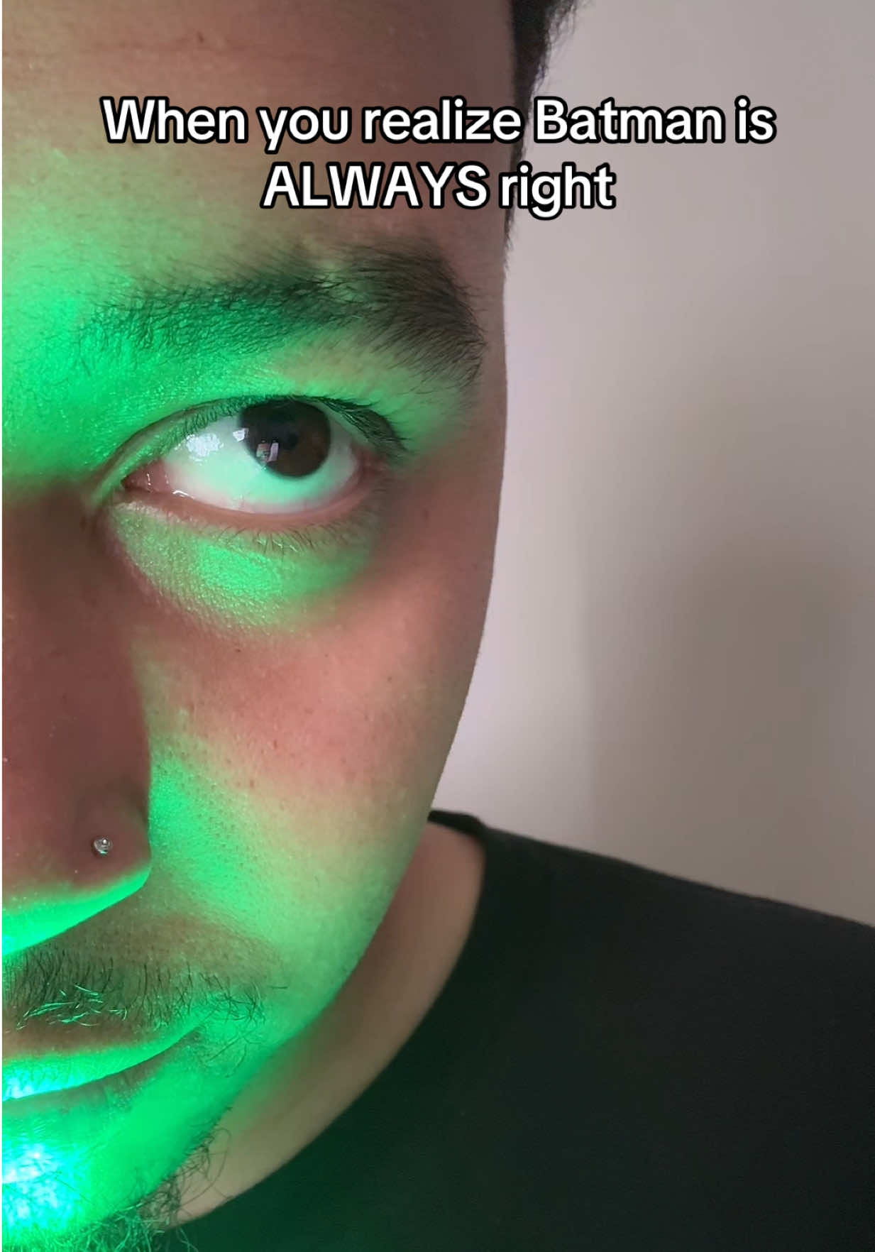 Everybody at some point learns to stop questioning Batman and his motives 😭🙏🏽 #fyp #viral #comedy #skit #superhero #comic #villain #dc #marvel #batman #superman #greenlantern #justiceleague 
