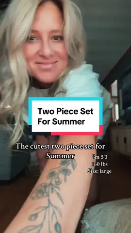 Love this set for Summer! #grwm #SummerFashion #twopieceset #comfyclothes #affordablefashion #momstyle 