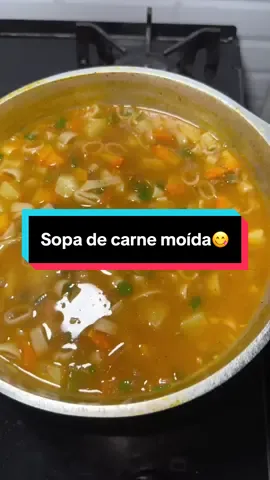 Sopa de carne moída 😋#tiktok #receitassimples 