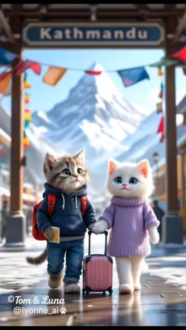 #ai #tomandluna #kitten #cutetiktok #travel #kathmandu #nepal 