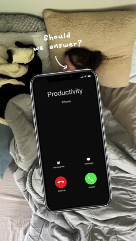 Would you answer if productivity called? #selfcaretiktok  #softgirlstyle  #mentalhealthtok  #videography  #dayinmylife 