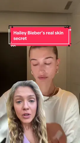 Is this Hailey Bieber’s anti-aging hack?🤯 #haileybieber #haileybieberskin #SkincareSecrets #antiaging #glowingskin #skinroutine 