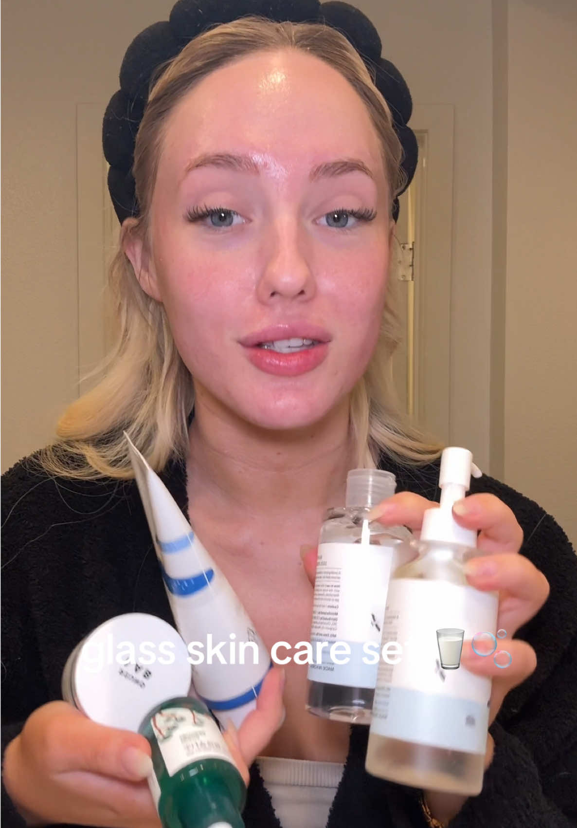 FULL glass skincare set 🥛🫧 @ROUND LAB #roundlabs #koreanskincareproducts #glassskin #skincareroutine 