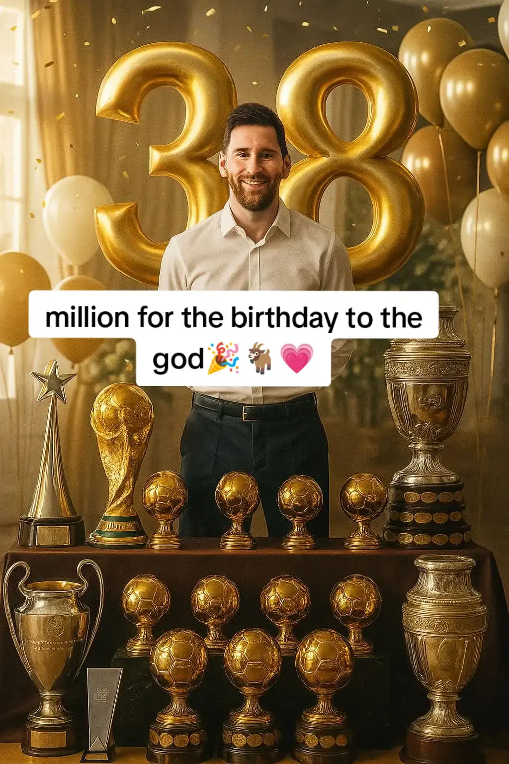 Happiest birthday ever to my love ❤️❤️  I've written few lines for Messi I hope you guys will love it ❤️  The title of my poem is 