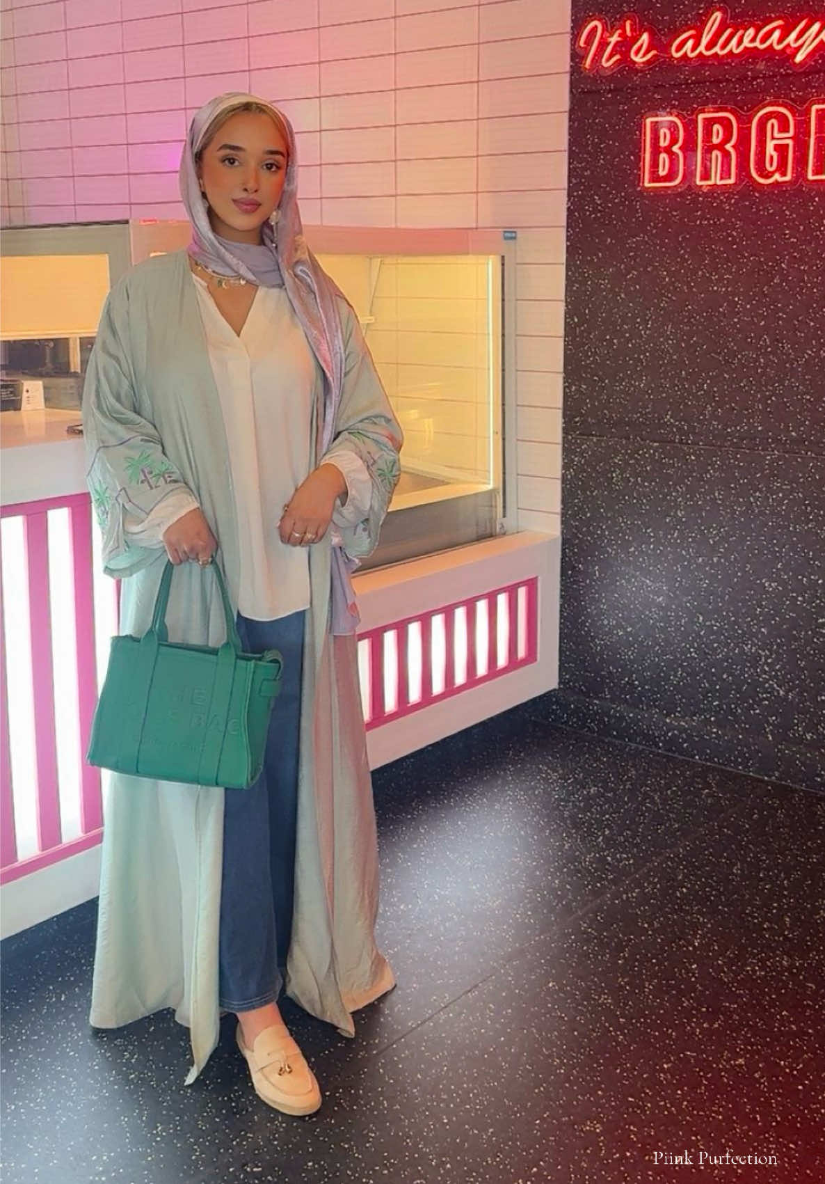 How Gorgeous is this Embroidered Abaya 🌴💜✨ Softest Linen Fabric, Perfect for Summer ;  Paired with my Fave @Halara_official Jeans 😍 #CapCut #modestfashion #Modestclothing #abaya #abayagirls #holidayoutfit #Summer #uk #tiktokshop #fyp 