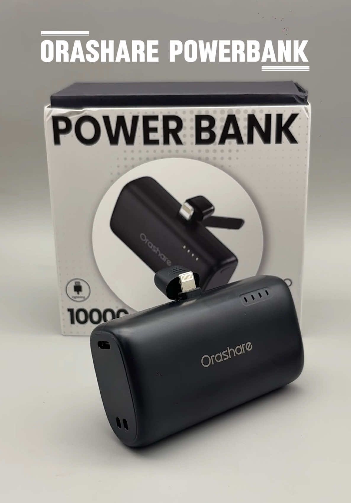 Mas gugustuhin mo ito dahil very handy na powerbank. Orashare PN10 10000mAh Mini Powerbank Built-In USB-C Connector & iP Cable With Foldable Stand. #orashare #powerbank #Tech #powebankmini #minipowerbank  #orasharepowerbank #foryou 