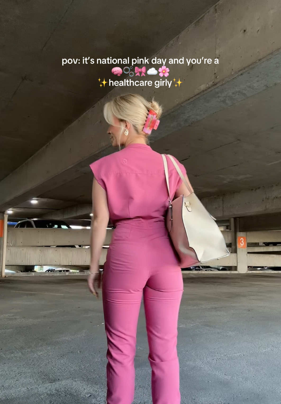 National pink day as a healthcare girly!! ✨🧠💖 #nationalpinkday #cutescrubs #pinkscrubs #mynameispink #justgirlythings #pinkaesthetic #physicianassistant  #nursetok #jumpsuitscrubs #widelegscrubs #paschool #medtok #howtostylescrubs #healthcaregirlies #womeninmedicine #figsscrubs