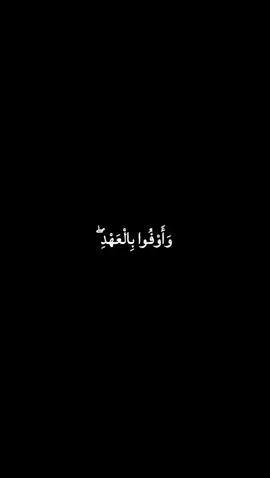 وَأَوْفُوا بِالْعَهْدِ ۖ إِنَّ الْعَهْدَ كَانَ مَسْئُولًا #capcutedit#quran_alkarim#islamic#muslimtiktok#everyone#viewsproblem💔😔#1mviews#quranrecitation#سورة_اسراء 