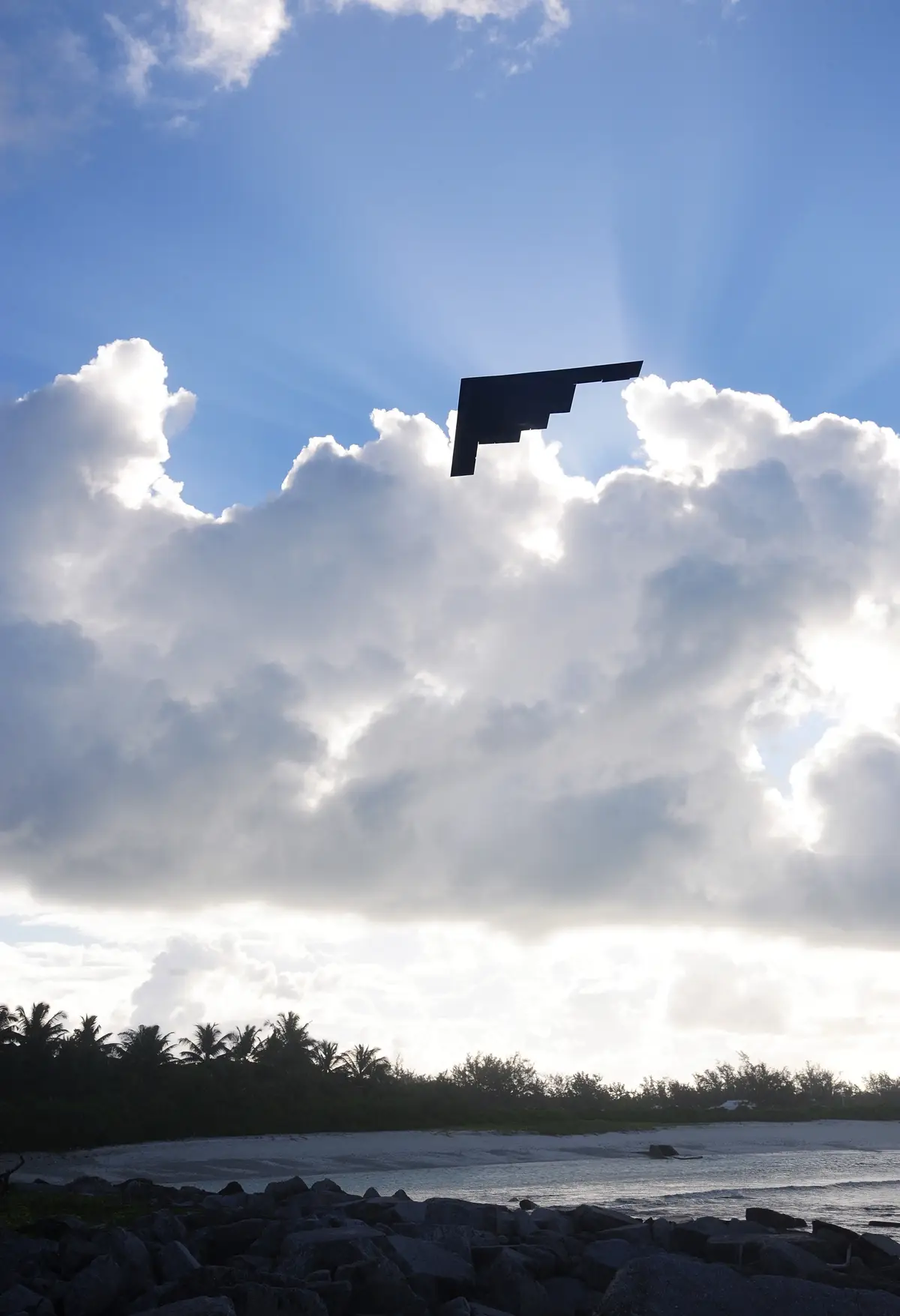 B-2 making it look like there’s a hole in the sky or there are missing pixels