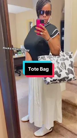 I love this Black & White Tote Bag I got off the Tik Tok Shop. It comes in different colors. Check it out by clicking the yellow basket below 👇  #summertote  #cutetotebag  #fashiongirlies  #fashiontiktok 