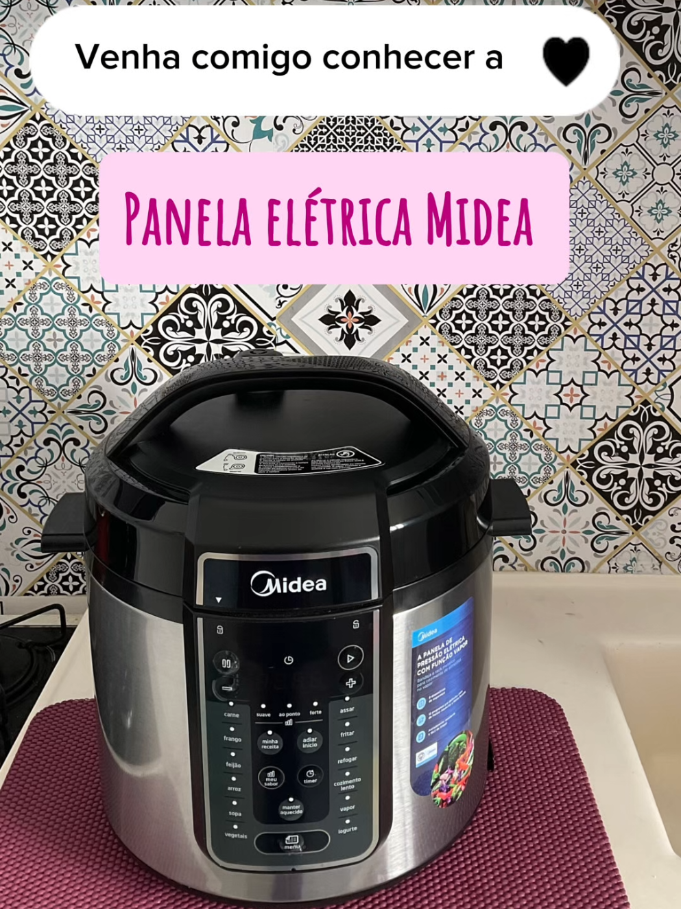 Oie. Conheça a panela de pressão elétrica MasterSteam da Midea. 😊#midea #panelaeletrica #paneladepressao 