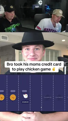 Bro took his moms credit card to play chicken game ✌️