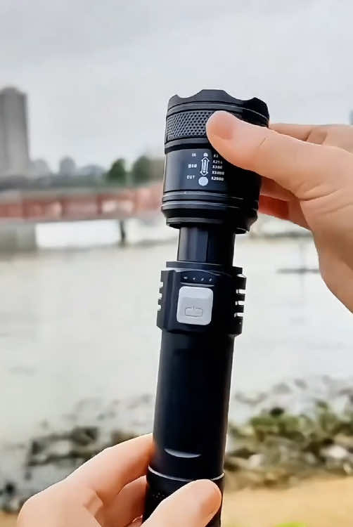 LED ZOOM Flashlight I Waterproof & Rechargeable Tactical Outdoor Patrol Gear [USB TelescopicFOcus #foryou #fyp #TikTokShop #goodthing 