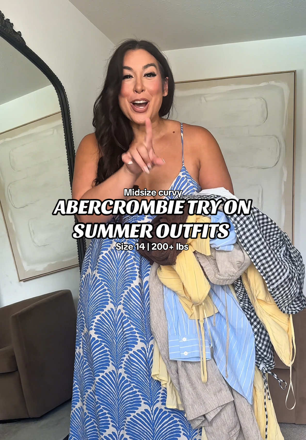 Sharing a midsize Abercrombie try on as a size 14! Soft belly friendly summer outfits and dresses! #size14 #abercrombie #abercrombiestyle #midsize #size14style #midsizeoutfit 