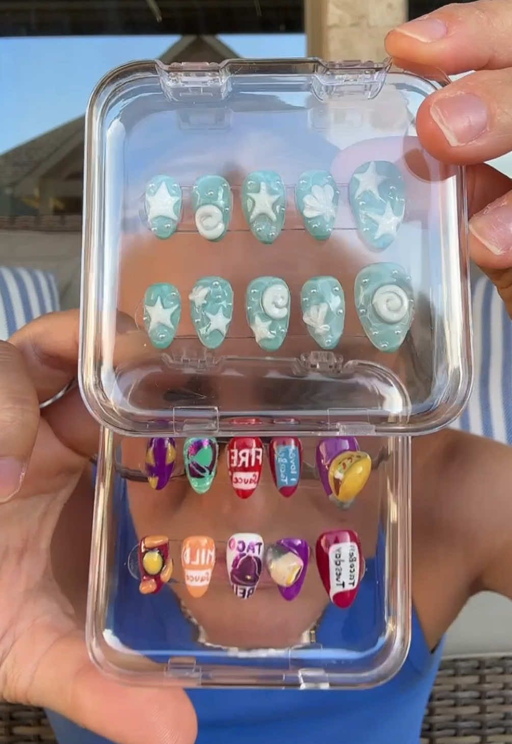 IM IN SHOCK….. literally obsessed @Elle :) !!!!! Moody10 for 10% off!! 🌮🛎️ #pressonnails #nails #nailart #nailinspo #nailtok #nailsoftiktok #tacobell #fyp #tacobellislife @tacobell 