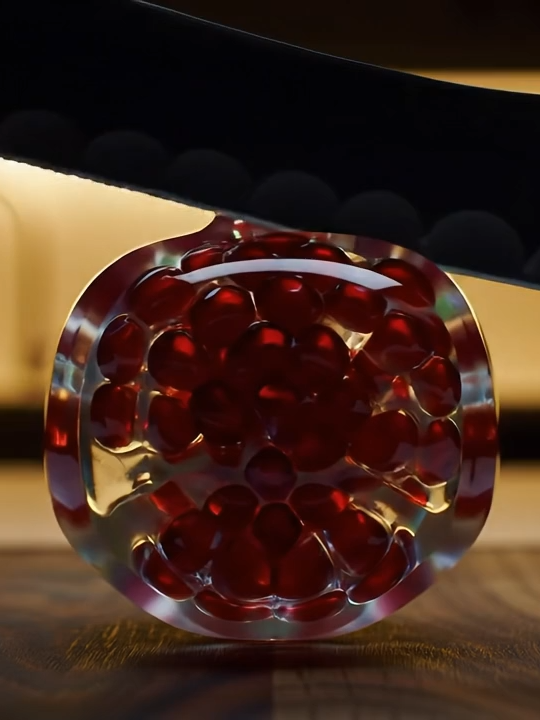 pomegranate #veo3 #surrealcut #asmrfruit #visualpoetry #8secondshort #aiprompt #conceptualart #insideafruit