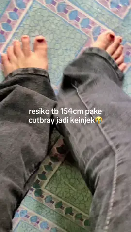 😭 #cutbrayjeans #cutbraywanita #fyp 
