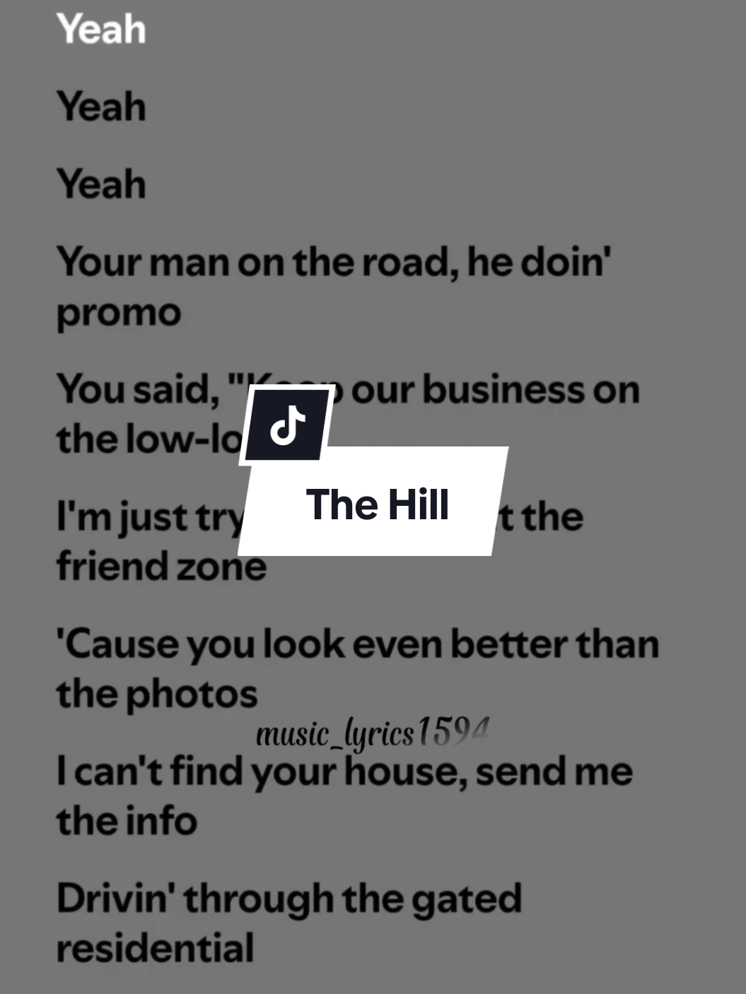 The Hills lyrics by The Weeknd  #spotify #lyrics #songlyrics #fyp #fullsong #fulllyrics #thehills #theweeknd #music_lyrics1594 