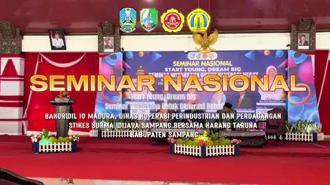DOKUMENTASI SEMINAR NASIONAL Start Young, Dream Big Seminar Wirausaha untuk Generasi Hebat Yang di gelar pada tanggal 22 Juni 2025  Momen-momen inspiratif, antusiasme peserta, dan semangat kolaborasi terekam dalam setiap sudut acara ini. Terima kasih kepada semua pihak yang telah mendukung dan berpartisipasi! Bersama BAKORWIL IV MADURA, Dinas Koperasi Perindustrian & Perdagangan, STIKES Sukma Wijaya Sampang, dan Karang Taruna Kabupaten Sampang. Semoga ilmu dan inspirasi dari seminar ini menjadi langkah awal untuk mencetak wirausaha muda yang mandiri dan inovatif! #SeminarNasional2025 #StartYoungDreamBig #STIKESSukmaWijaya #DokumentasiAcara #GenerasiHebat #WirausahaMuda #SampangBerkarya