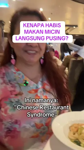 MSG berlebihan bisa sebabkan sakit kepala & badan tidak nyaman. Ini disebut Chinese Restaurant Syndrome. Apa itu? 1. Chinese Restaurant Syndrome adalah reaksi sensitif terhadap MSG Istilah ini muncul karena banyak orang mengeluh pusing, jantung berdebar, dan kesemutan setelah makan di restoran Cina—yang sering memakai MSG tinggi. Gejalanya muncul dalam 30 menit. 2. Bukan semua orang sensitif, tapi tetap harus waspada Kalau kamu mudah pusing setelah makan mi instan, camilan asin, atau makanan cepat saji, bisa jadi kamu sensitif terhadap MSG. Gejalanya bisa mirip gejala tekanan darah naik. 3. Solusi aman: rempah alami & hidrasi cukup Ganti micin dengan bawang putih, jahe, atau kaldu ayam asli. Perbanyak minum air putih untuk bantu proses detoks. 👉 Yuk, dengarkan sinyal tubuh dan kurangi konsumsi MSG berlebihan! Share jika kamu pernah ngalamin juga ya 🙋‍♀️ Referensi: 	•	Alodokter – Mengenal Chinese Restaurant Syndrome 	•	KlikDokter – Efek MSG terhadap Tubuh