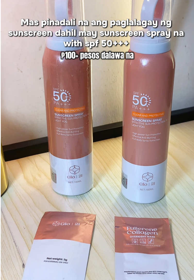 Replying to @Quin Quin 🌷✧*。 true kajan sis spray spray lang protected na balat mo laban sa init ng araw. #sunscreenspray #sunscreen #glo21 #glo21sunscreen #nmpaffeliatestore 