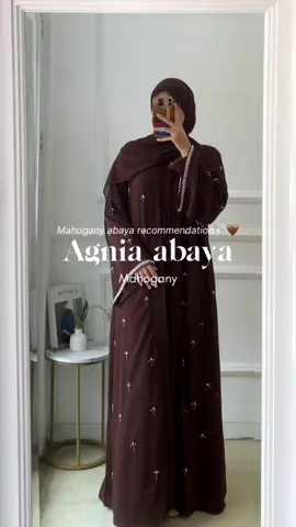 TRY ON AGNIA ABAYA MAHOGANY! ✨🤎 #fyp #dress #abaya 