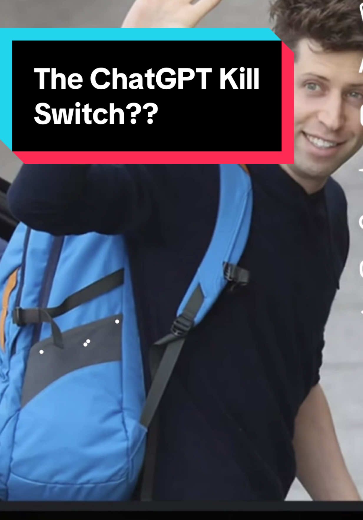 Does Sam Altman keep a ChatGPT kill switch in his backpack? #carterpcs #tech #techtok #techfacts #chatgpt 