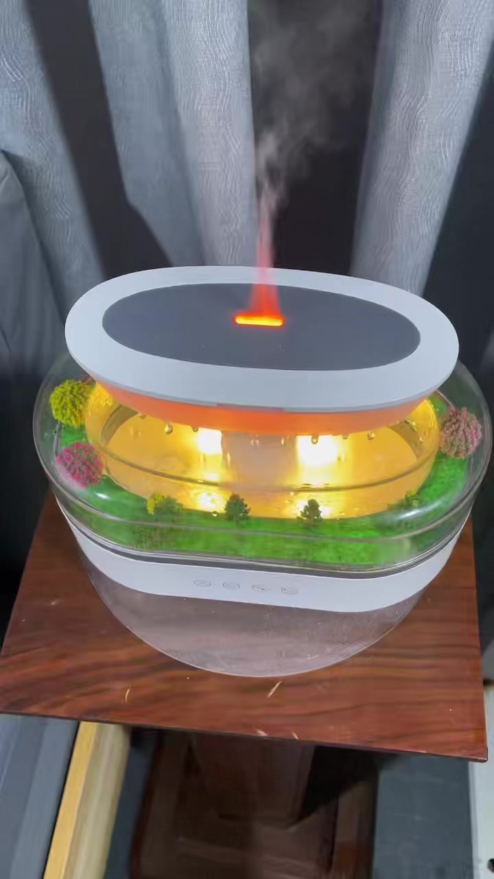 Micro Landscape Raindrop Humidifier Home Colorful Atmosphere Light Essential Oil Diffuser Built-in White Noise Aromatherapy Machine vibes #airpurifier #humidifier #oildiffuser #scentdiffuser #aromadiffuser #aromatherapydiffuser #airhumidifier #portablehumidifier #humidifiers #airpurifieroildiffuser #essential #oil #diffuser #rain #white #noise #machine #rainhumidifiers #Cloud #Humidifier #That #Rains