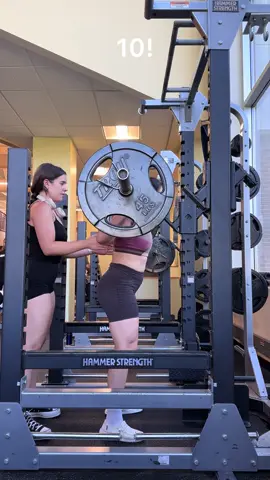 PR’ed on my squat weight today thanks to this sweet girl! #liftingweights #girlsthatlift #squats #personalrecord 
