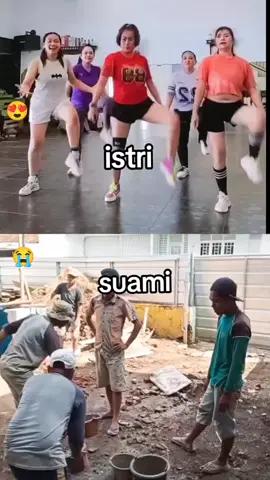 suami kerja keras  istri kerja senam 😁😁 #lucutiktok  #lucu_ngakak 