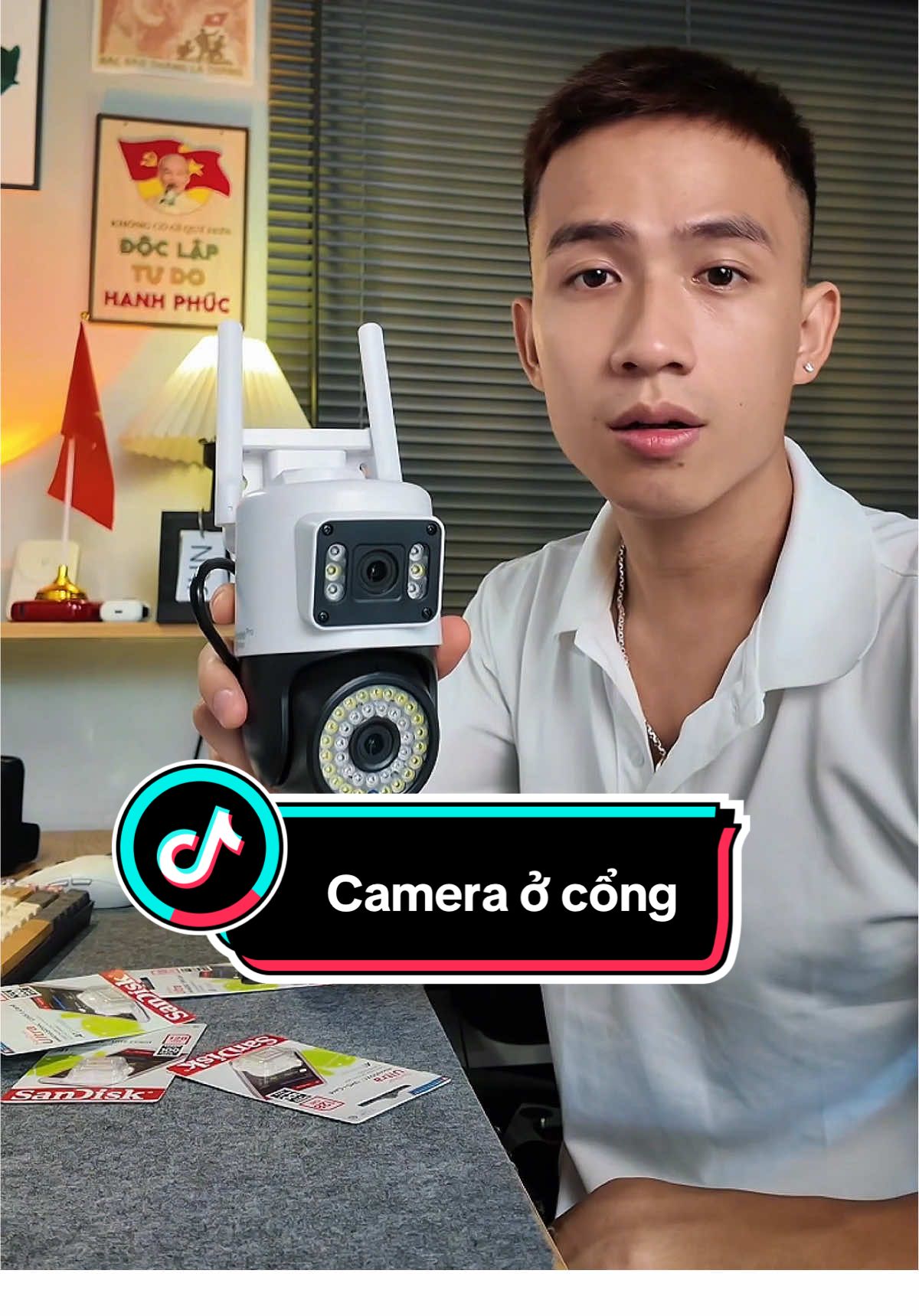 Camera wifi 2 mắt này lắp ở cổng ngon các bác ơi #khanghatay #camera #camerayoosee #camera2mat #camerawifi 