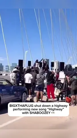 BigXthaPlug shut down a highway for new music video 🔥 #bigxthaplug #shaboozey #highway #raptok #rapper #viralsound #fypシ゚viral 