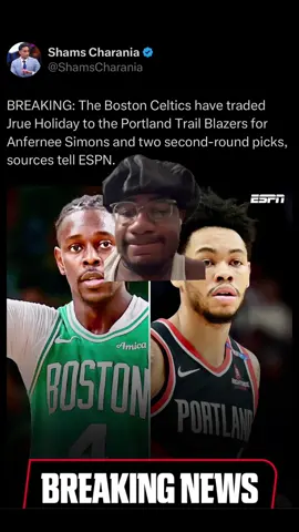Well…The NBA Offseason has officially started🫣#fyp #bostonceltics #portlandtrailblazers #NBA #nbaoffseason #trades #jrueholiday #anferneesimons #basketball 