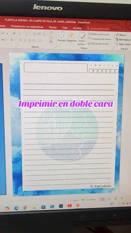 Vamos a Imprimir en doble cara y tamaño 1/4 de carta para una Mini Agenda
