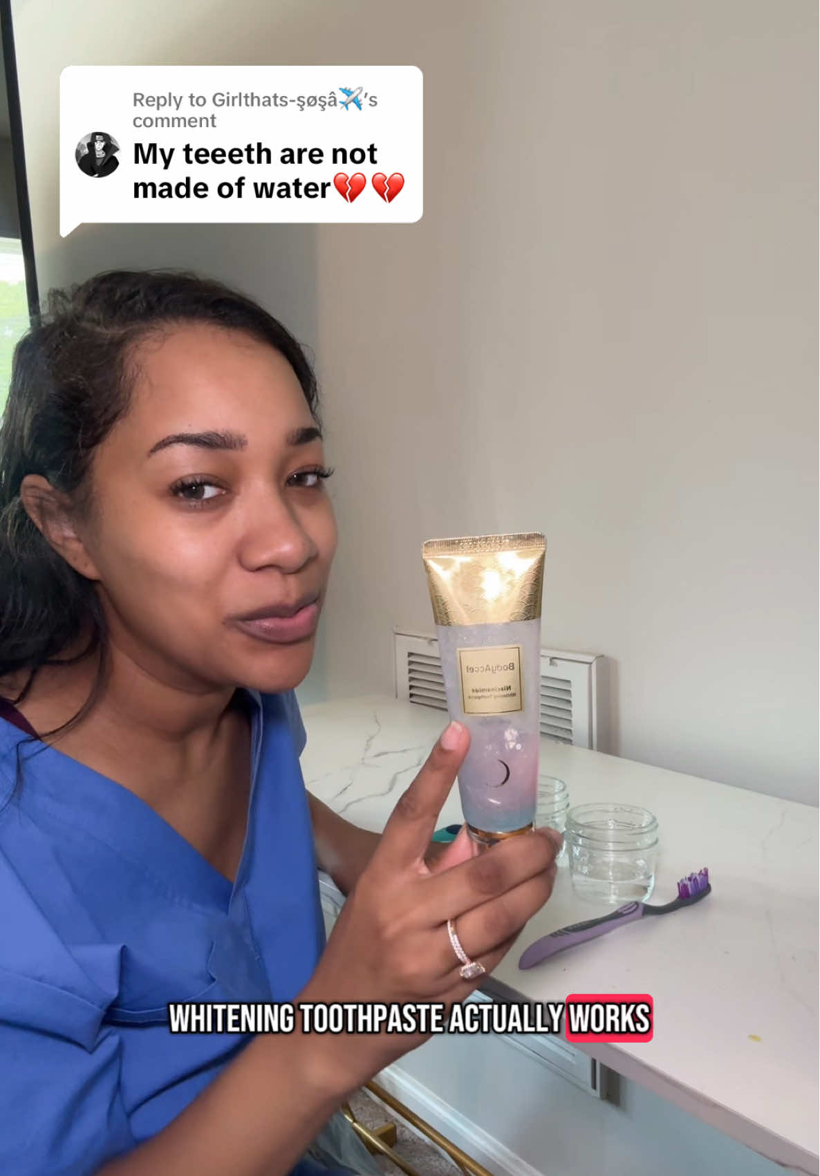 Replying to @Girlthats-şøşâ✈️  The proof everyone is asking for @BodyAccel US #USA #usaus  #BodyAccel #NiacinamideToothpaste #WhiteningToothpaste #PeachVibes #OralCareRoutine #AestheticToothpaste #XylitolPower #GlowUpEssentials #TikTokMadeMeBuylt #teethwhitening #oralcare