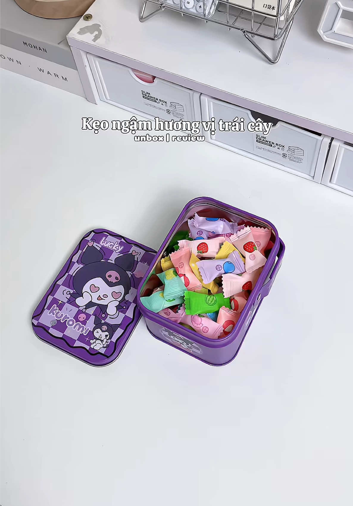Kẹo ngậm vị trái cây siu cuốn 🍓🍑🍇🍎🍒🍉🍊#nhyeeubox #keongamtraicay #jinwangstore #SWOOT #swootcandy #keongam #unboxing #review #xuhuong #viral  