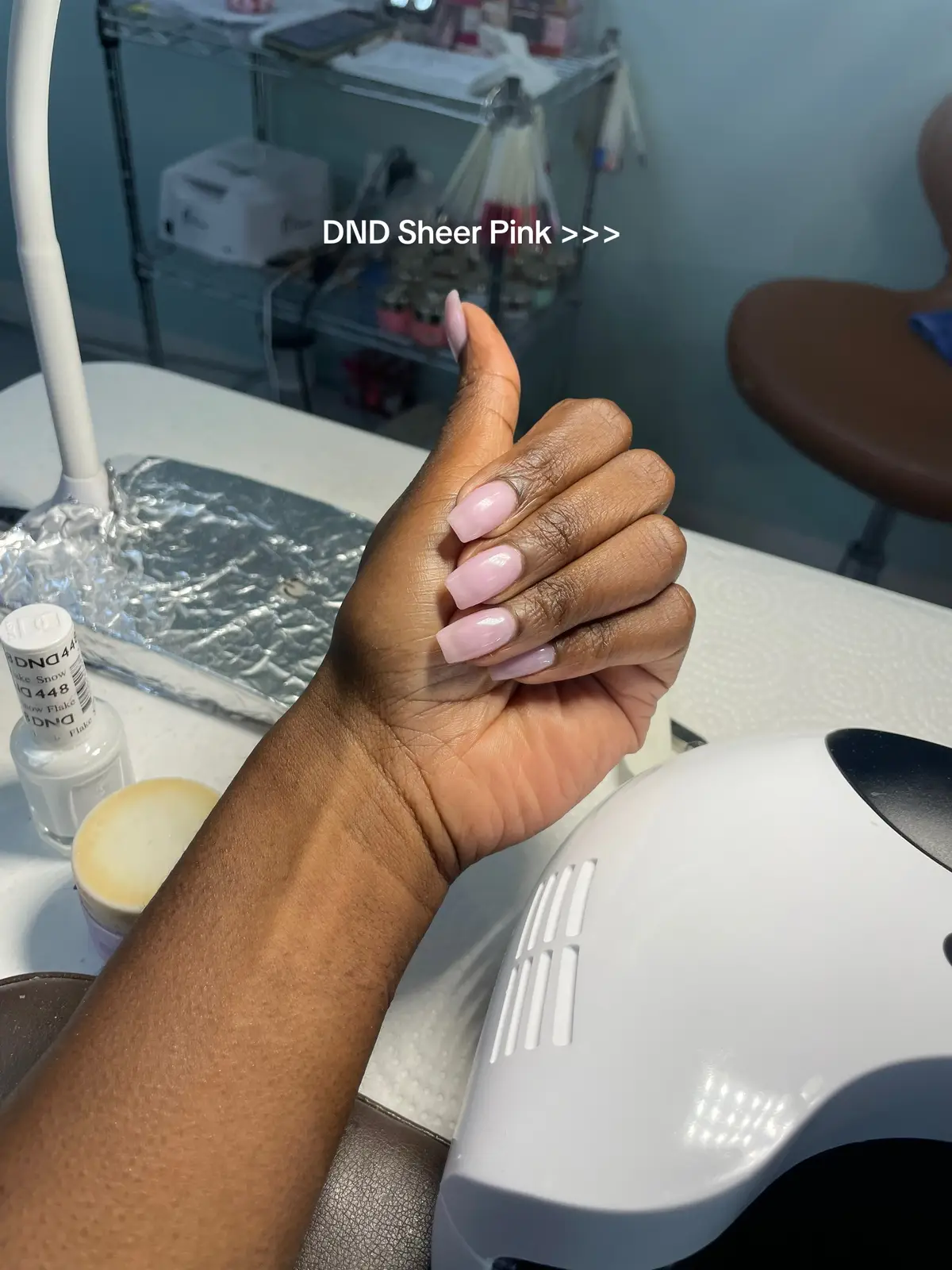 Dark skin girl approved  #dndnails #nails #nailpolish #sheerpinknails 