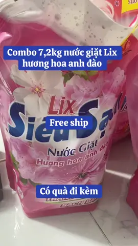 Combo 7.2kf nước giặt Lix hương hoa anh đào có quà đi kèm @#nuocgiat #botgiat #xuhuongtiktok #giadungxuka 