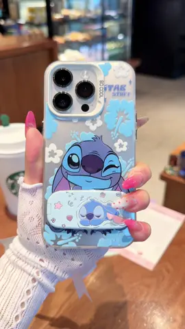 Kasing ponsel Cool Stitch, matte feel anti-drop dan non-slip, dengan braket cermin Stitch yang sama, cocok untuk berbagai model ponsel ~#ins #case #stitch
