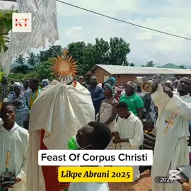 Catholics Celebrate Feast of Corpus Christi at Saint Mary's Parish, Likpe Abrani.   The Saint Mary's Parish in Likpe Abrani was filled with joy and devotion as Catholics gathered to celebrate the Feast of Corpus Christi also known as Solemnity of the Most Holy Body and Blood of Christ, a sacred annual tradition. This solemn occasion brought together believers from all walks of life, united in their faith and quest for spiritual growth.   As the congregation prayed and sang hymns, the atmosphere was electric with devotion. The Eucharistic celebration provided a poignant opportunity for believers to reflect on their relationship with God, seeking forgiveness, mercy, and salvation. The ritual rekindled their faith, nurturing a deeper connection with the divine.   Through the Feast of Corpus Christi, Catholics reaffirmed their commitment to their faith, embracing the values of love, compassion, and forgiveness. As they received Holy Communion, they were reminded of Christ's sacrifice and the boundless love of God.   The celebration was a testament to the power of faith in bringing people together, fostering a sense of community and shared purpose. As the faithful departed the parish, they carried with them a renewed sense of hope, peace, and spiritual rejuvenation, ready to face life's challenges with courage and conviction.