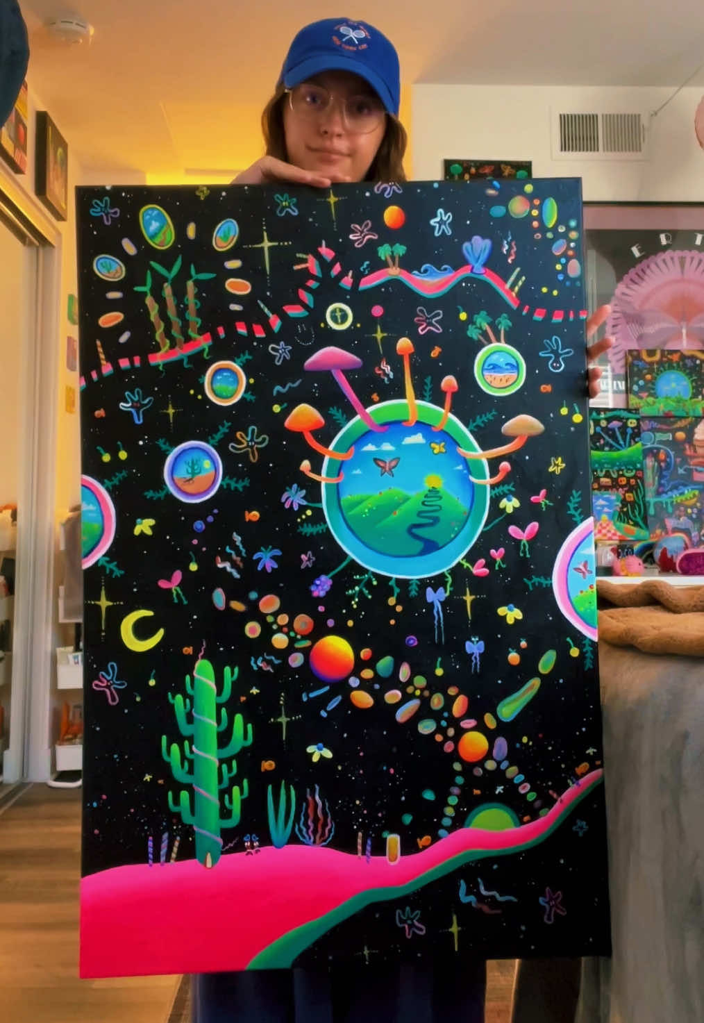 what do you think?🖌️#acrylicpainting #surrealart #dreamscape #fantasyart #artreveal #fantasyartist 