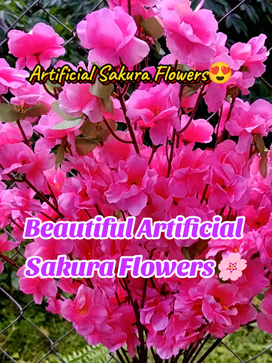 Parang totoong flowers😍🌸🌸🌸🌸 65 cm/pack home decoration artificial cherry blossom branches wedding decoration DIY party props arch props festival decoration background decoration plastic dried flower ornaments