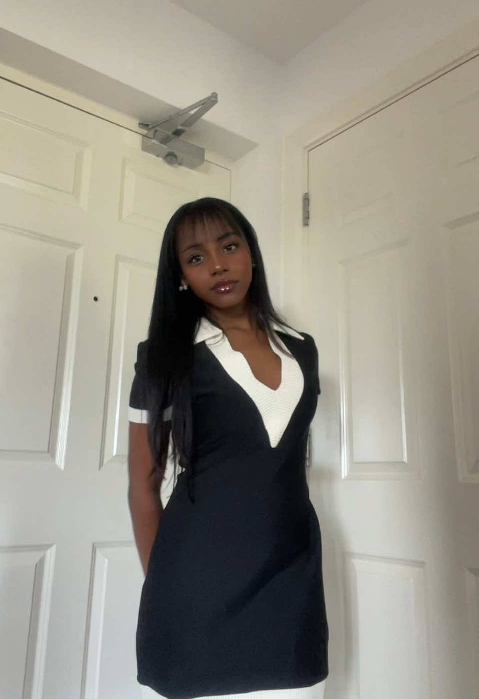 this dress or the first one? 🤔 —> dress is from @Fashion Nova Angelina Bandage Mini Dress 👗