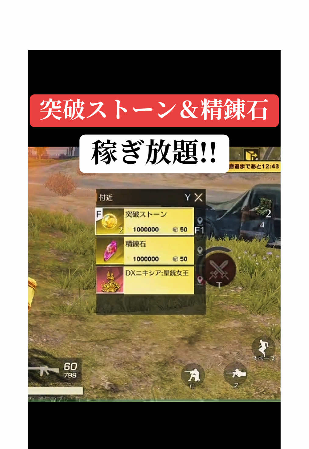 突破＆精錬石めっちゃてに入る‼️ #荒野行動 #ペニンシュラ 