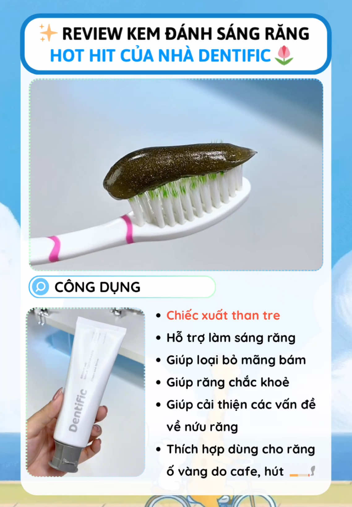 Review kem đánh răng Dentific #dentific #lamtrangrangtainha #trangrang #reviewlamdep #lamtrangrang #xuhuong #xuhuongtiktok 