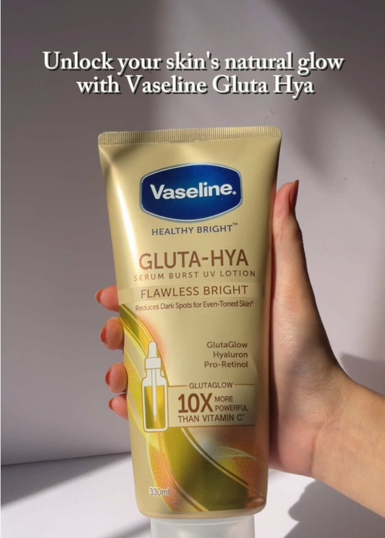 Glowy skin starts here ✨ Loving the Vaseline Gluta-Hya Flawless Bright UV Lotion! it brightens, hydrates, fades dark spots, and protects with UV filters! A must in my routine 🤍🧴 @Vaseline  #vaseline #vaselineglutahya #glutahya #vaselinehealthybright #skincareph #bodycareroutine #brightskin #glowingskin #skingoals #skincareessentials #bodycare #skincare #skincareroutine #skincaretips #fyp 