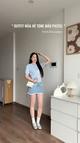 Mùa hè mặc tone pastel quá là xinh lunn ^^ @monasaigon #fashion #outfit #OOTD #nimdayyy 
